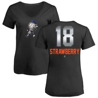 Nike Men's New York Mets Darryl Strawberry #18 Blue T-Shirt